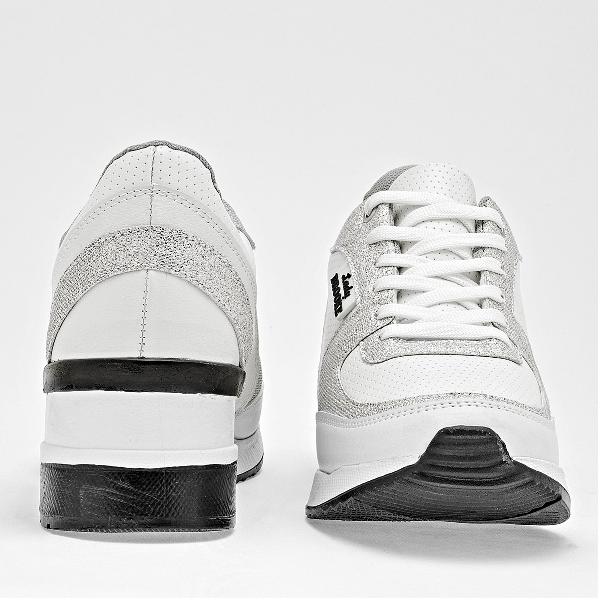 SUGO 1700 MUJER TENIS CASUAL PLATAFORMA 5 CM COLOR NEGRO LATE ROSA