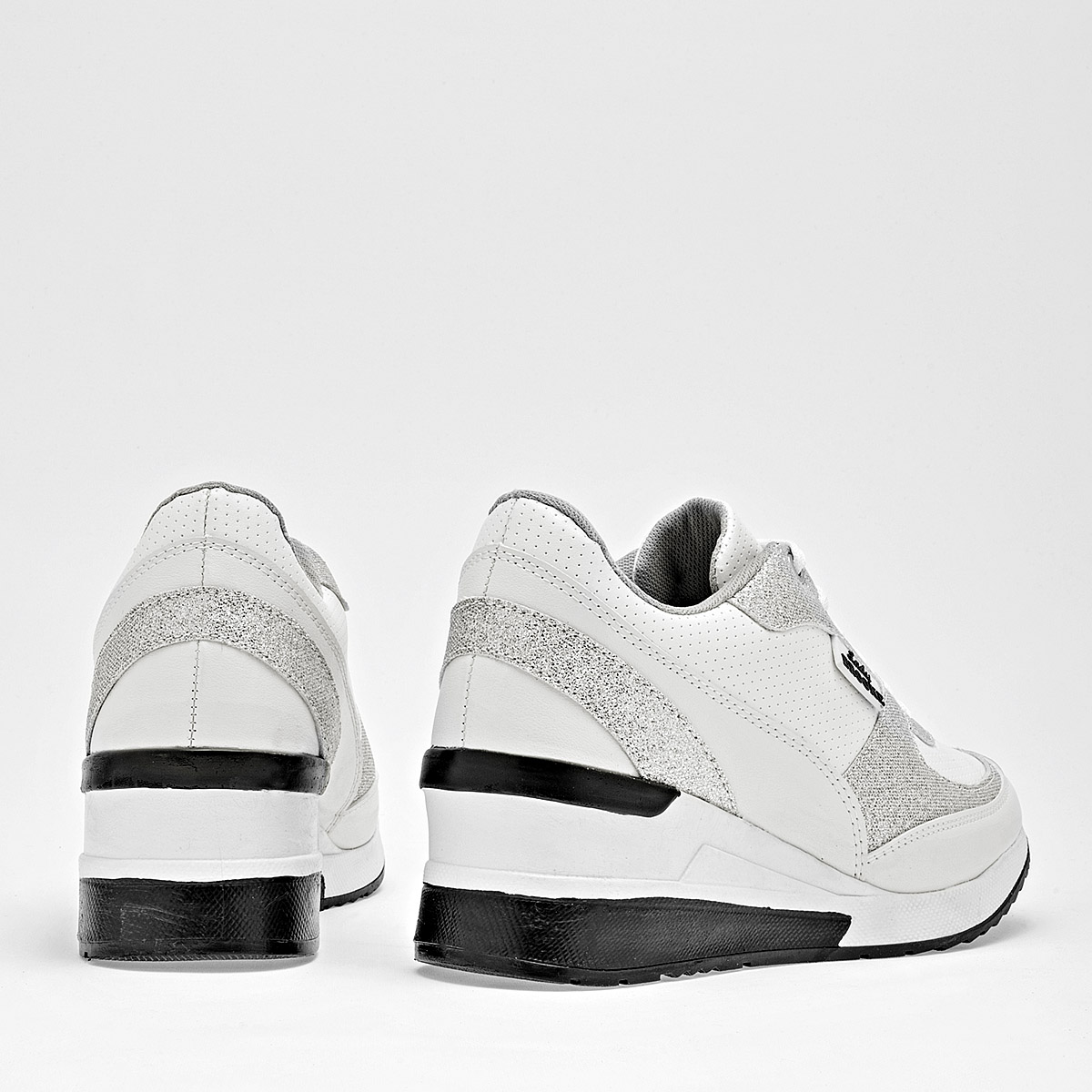 SUGO 1700 MUJER TENIS CASUAL PLATAFORMA 5 CM COLOR NEGRO LATE ROSA