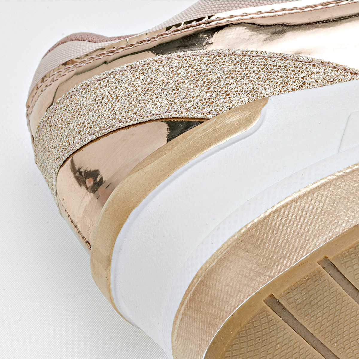 SUGO 1700 MUJER TENIS CASUAL PLATAFORMA 5 CM COLOR MAQUILLAJE ORO ROSA