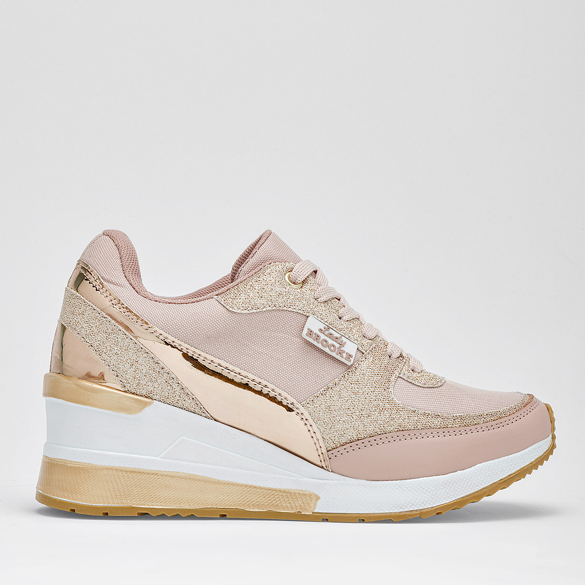 SUGO 1700 MUJER TENIS CASUAL PLATAFORMA 5 CM COLOR MAQUILLAJE ORO ROSA