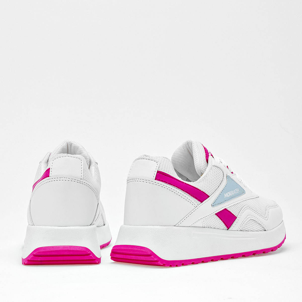 MORAMORA LULA  MUJER TENIS CASUAL COLOR BLANCO FIUSHA AZUL