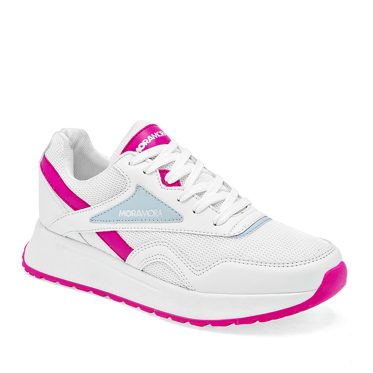 MORAMORA LULA  MUJER TENIS CASUAL COLOR BLANCO FIUSHA AZUL
