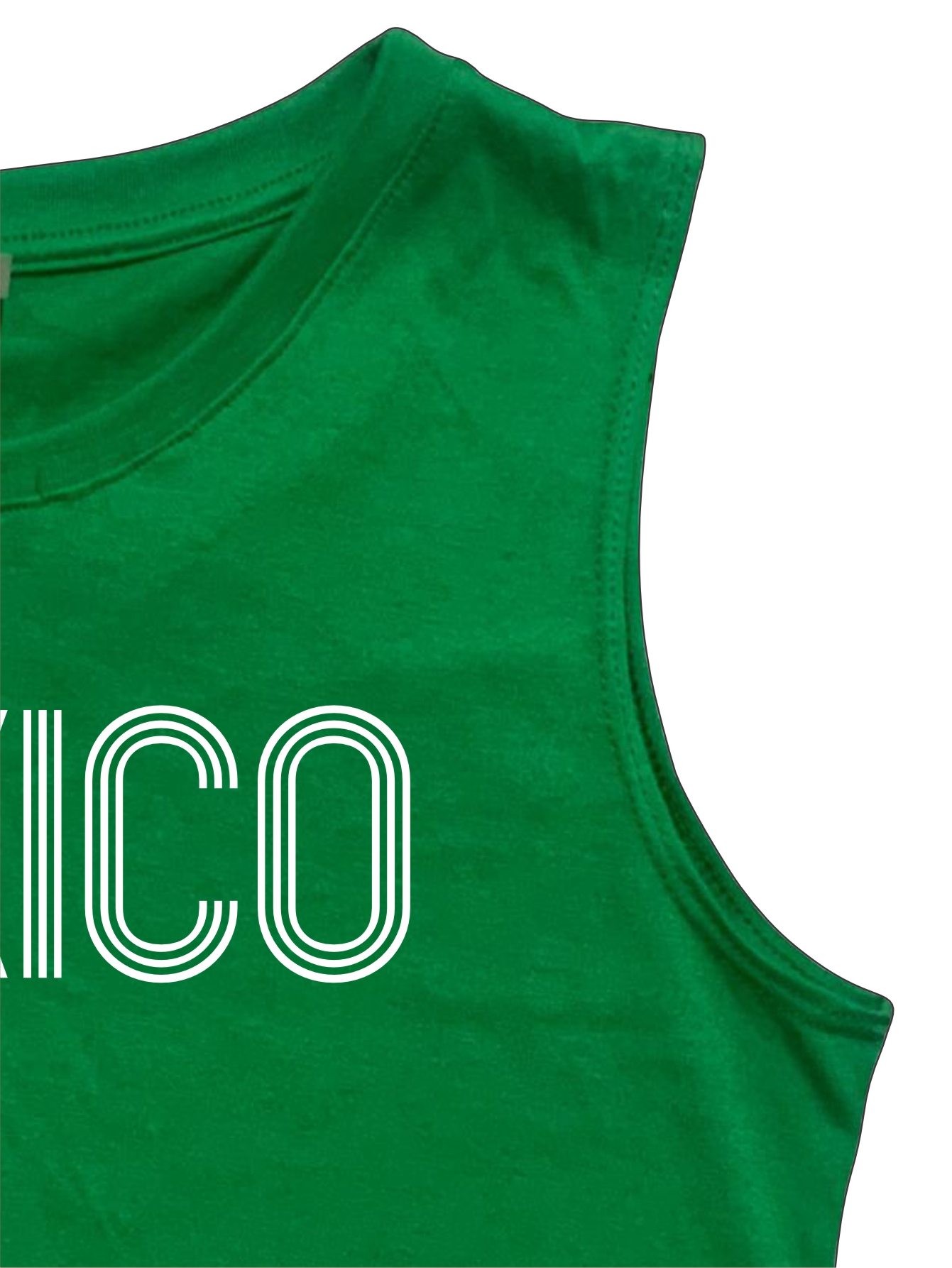 Top Tank de Dama Playera Mexico Ombliguera 15 De Septiembre Independencia Estampado Letras sin manga crop top Corte Slim Fit reducido