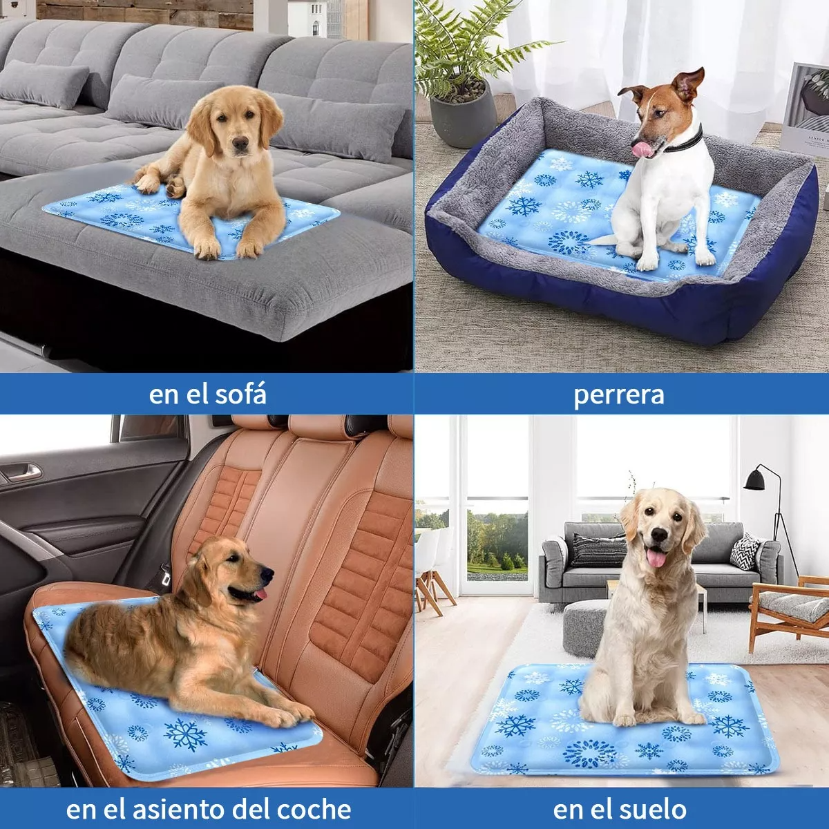 Tapete Perro Refrescante G 90x60 Mascota Calor Playa Fresco