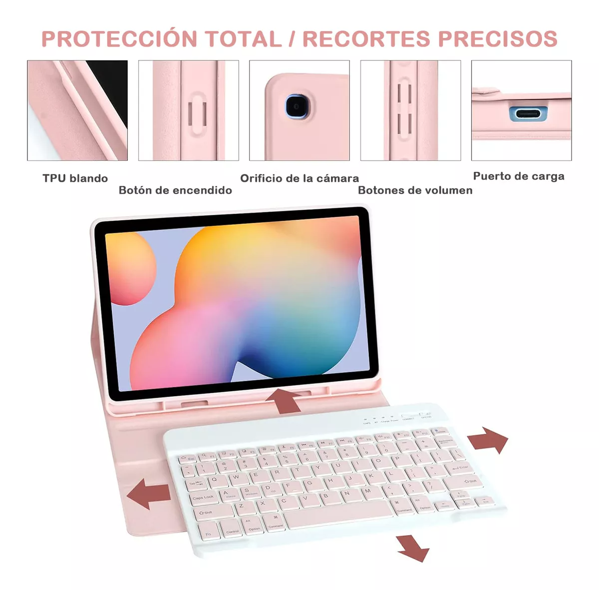 Funda Teclado Ratón Para Galaxy Tab S S6 Lite Sm-p610 10.4