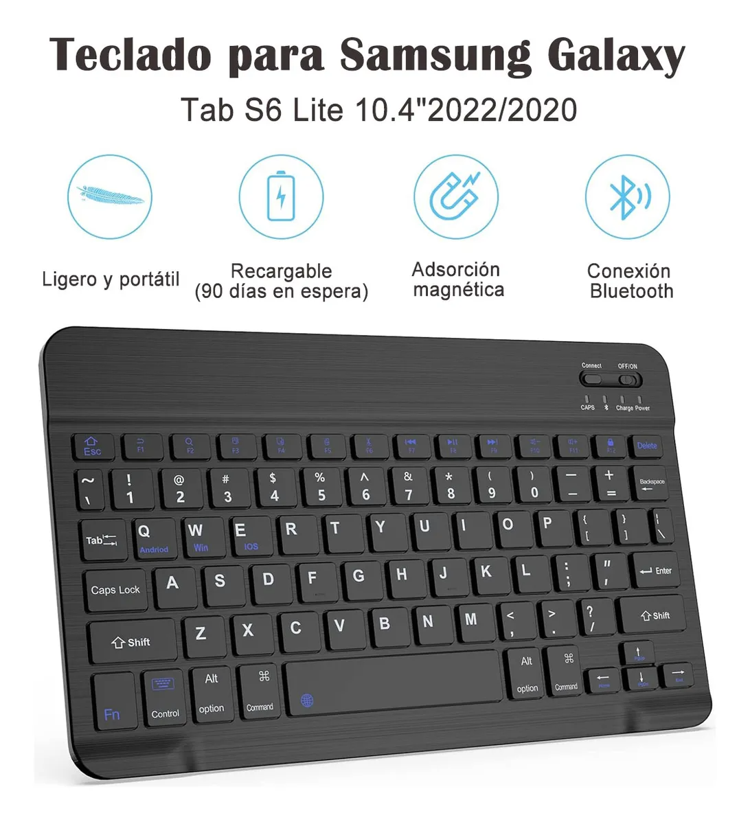 Funda Teclado Ratón Para Galaxy Tab S S6 Lite Sm-p610 10.4