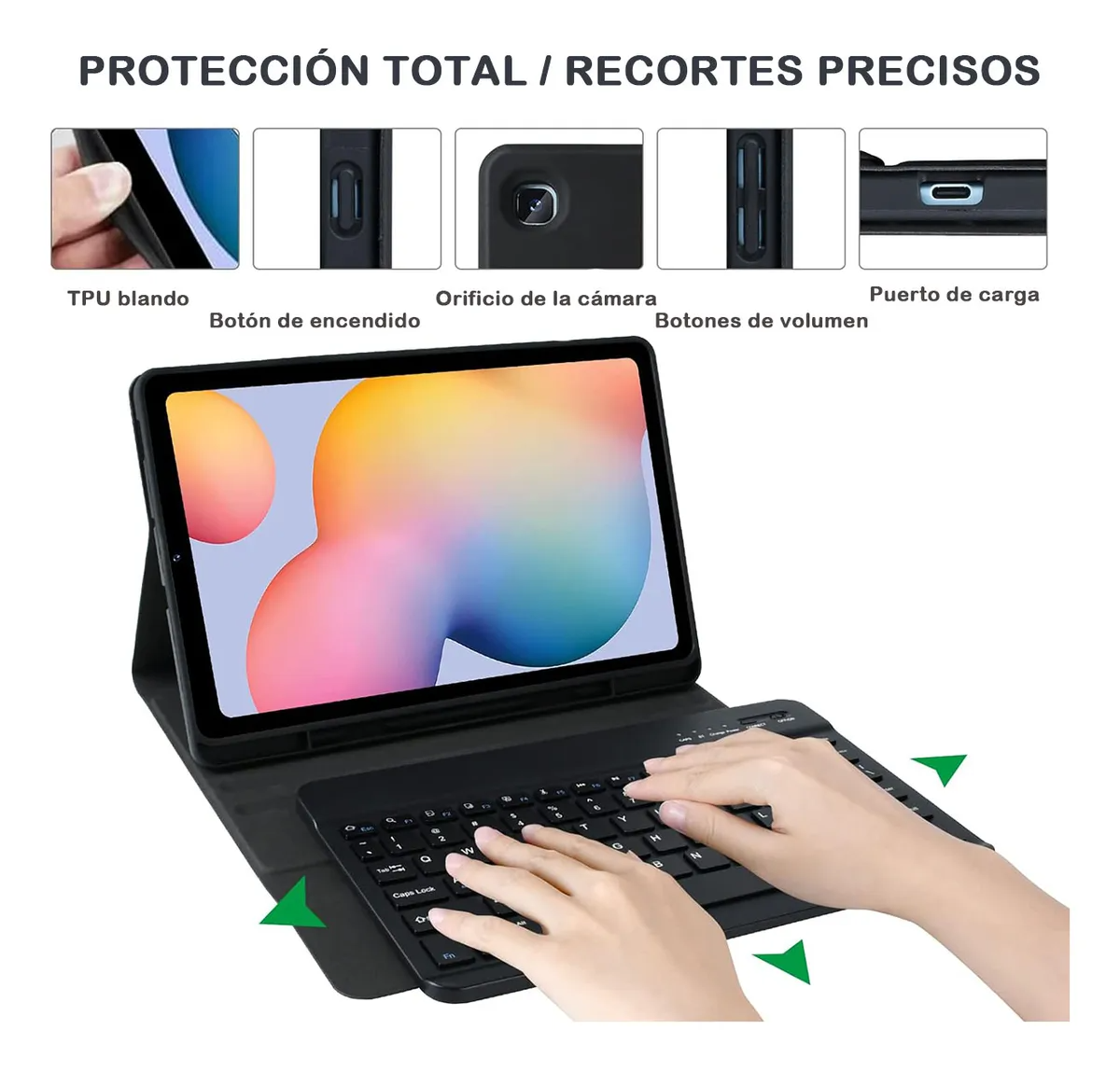 Funda Teclado Ratón Para Galaxy Tab S S6 Lite Sm-p610 10.4