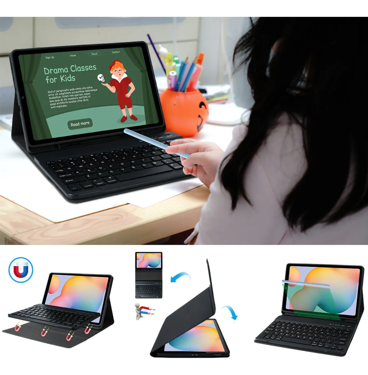Funda Teclado Ratón Para Galaxy Tab S S6 Lite Sm-p610 10.4