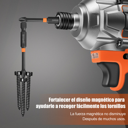 Goxawee® 1/4INCH 2 Batería 20v Perforación Kit De Taladros Destornillador Atornillador De Impacto Inalámbrico Herramientas Electricas 2000MAH