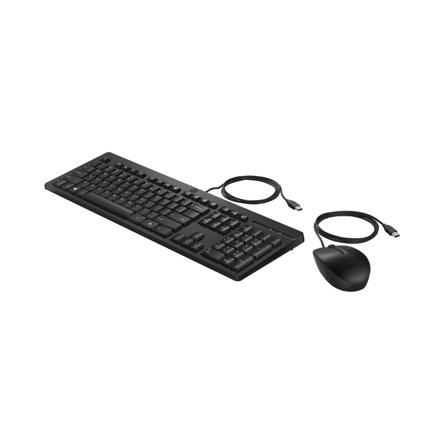 Combo Teclado y Mouse HP 225 con Cable USB, Diseño Compacto y Silencioso, Conexión Plug & Play, Teclado Resistente a Salpicaduras, Mouse Óptico Preciso de 1000 DPI