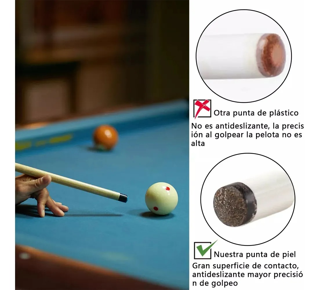Tacos Billar De Maple Palos Snooker Desarmable Profesional