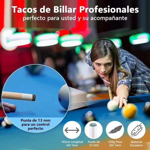 Tacos Billar De Maple Palos Snooker Desarmable Profesional