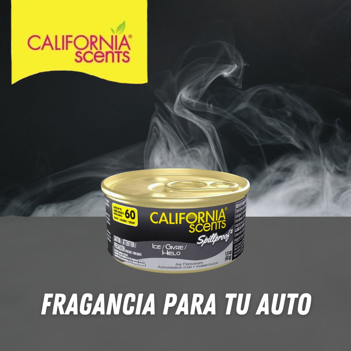 12 Pzas Aromatizante Auto California Scents Ice 60 Días Aroma