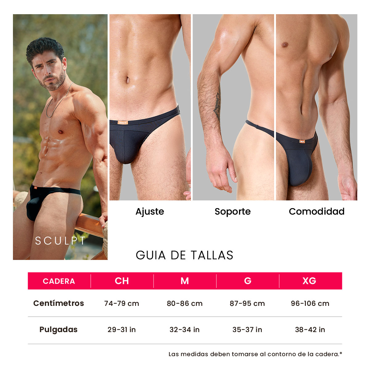Tanga Ropa Interior Para Hombre Sculpt Dietz Libre Y Fresca
