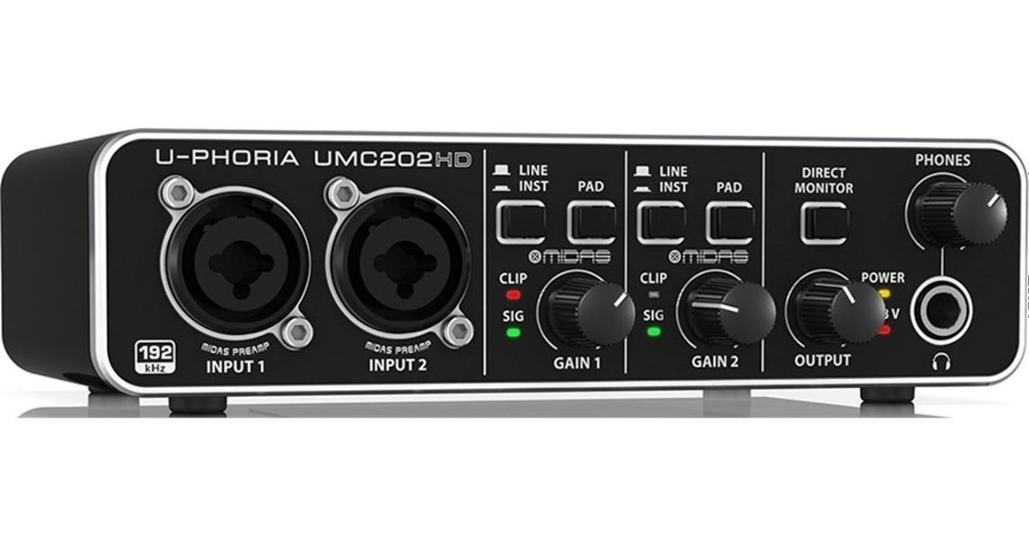 Behringer UMC202HD Interfaz de Audio 2 canales.