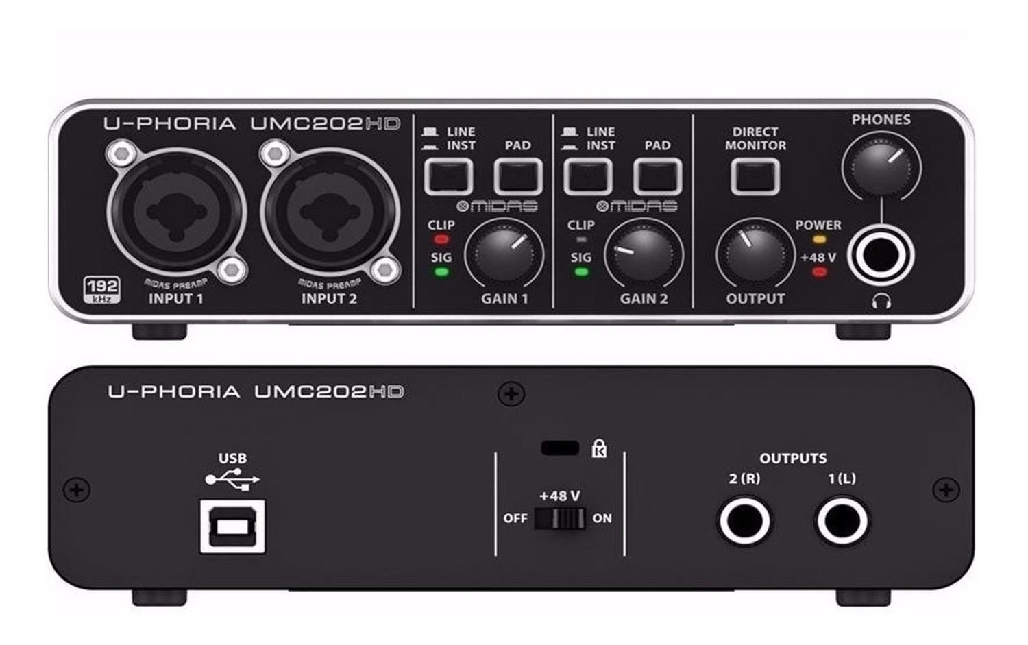 Behringer UMC202HD Interfaz de Audio 2 canales.