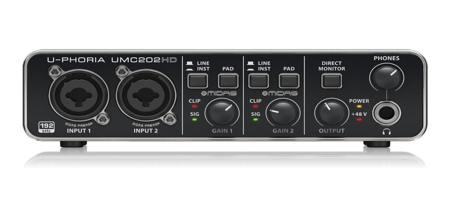 Behringer UMC202HD Interfaz de Audio 2 canales.