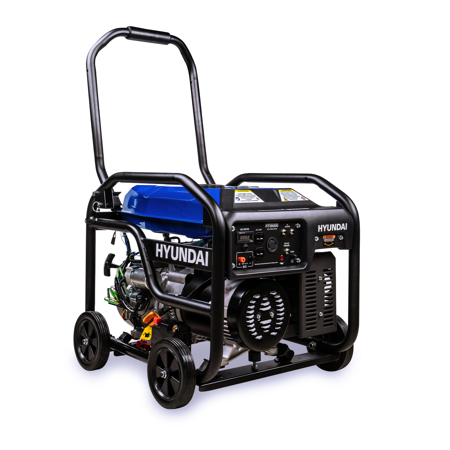 GENERADOR PROFESIONAL HYUNDAI 6000W C/MOTOR 13.1 HP 110V/220V - HYE6000