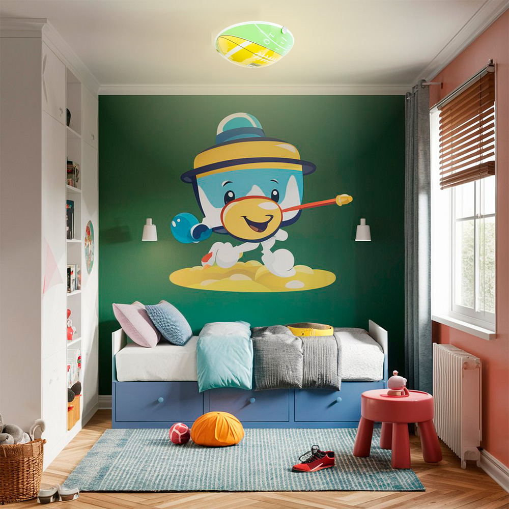 Mil Luces Lampara de Techo Infantil Balón Americano DUO