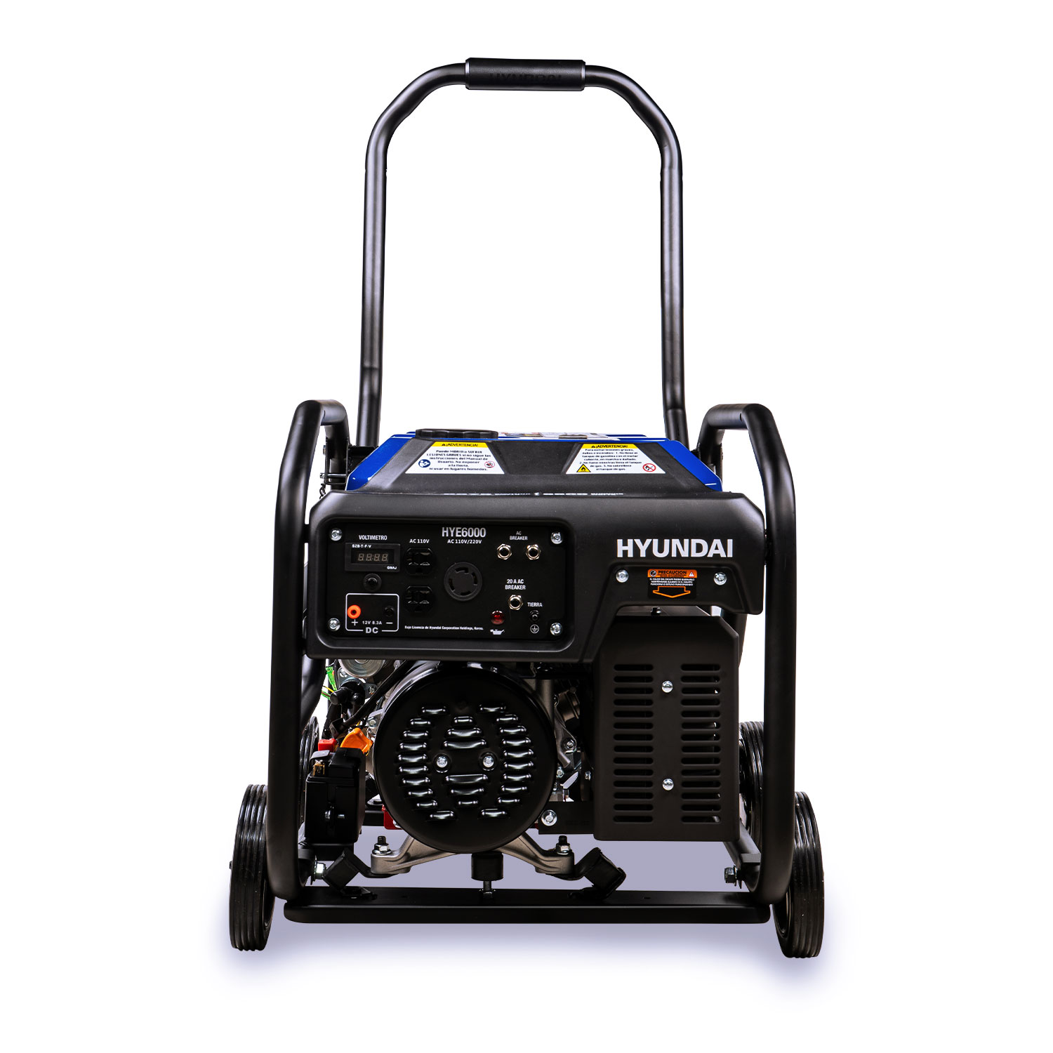 GENERADOR PROFESIONAL HYUNDAI 6000W C/MOTOR 13.1 HP 110V/220V - HYE6000