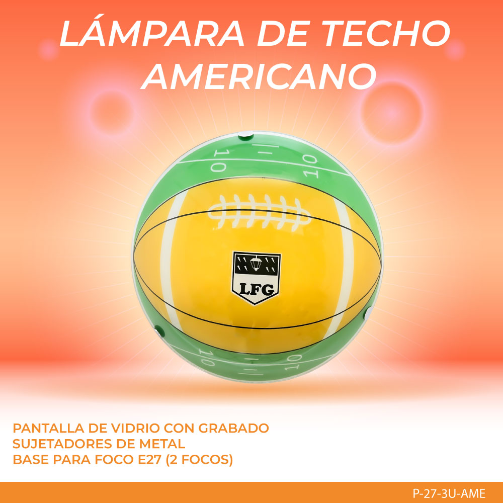 Mil Luces Lampara de Techo Infantil Balón Americano DUO