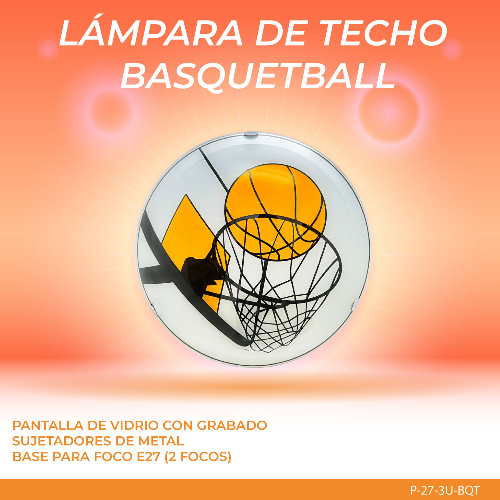 Mil Luces Lampara de Techo Infantil Basquetbol DUO