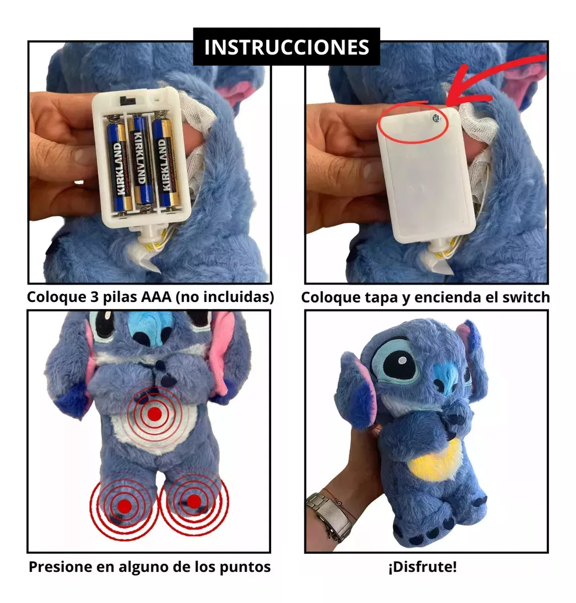 Stitch Juguete Que Respira, Alivia La Ansiedad Con Sonido