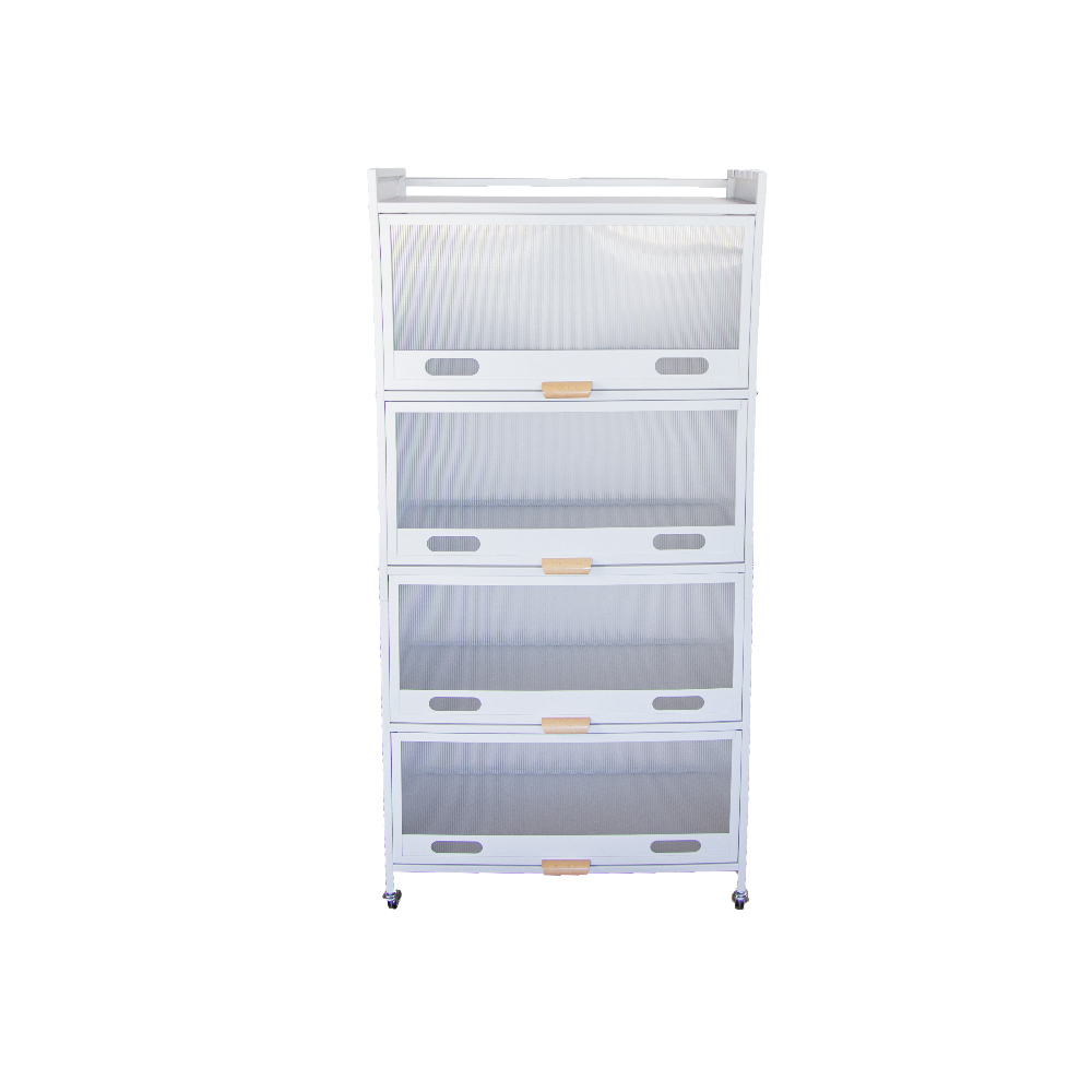 Ilios Innova | Estante de 5 Niveles | Cajones de Policarbonato | Ganchos y Aluminio Anodizado | Moderno y Ligero  