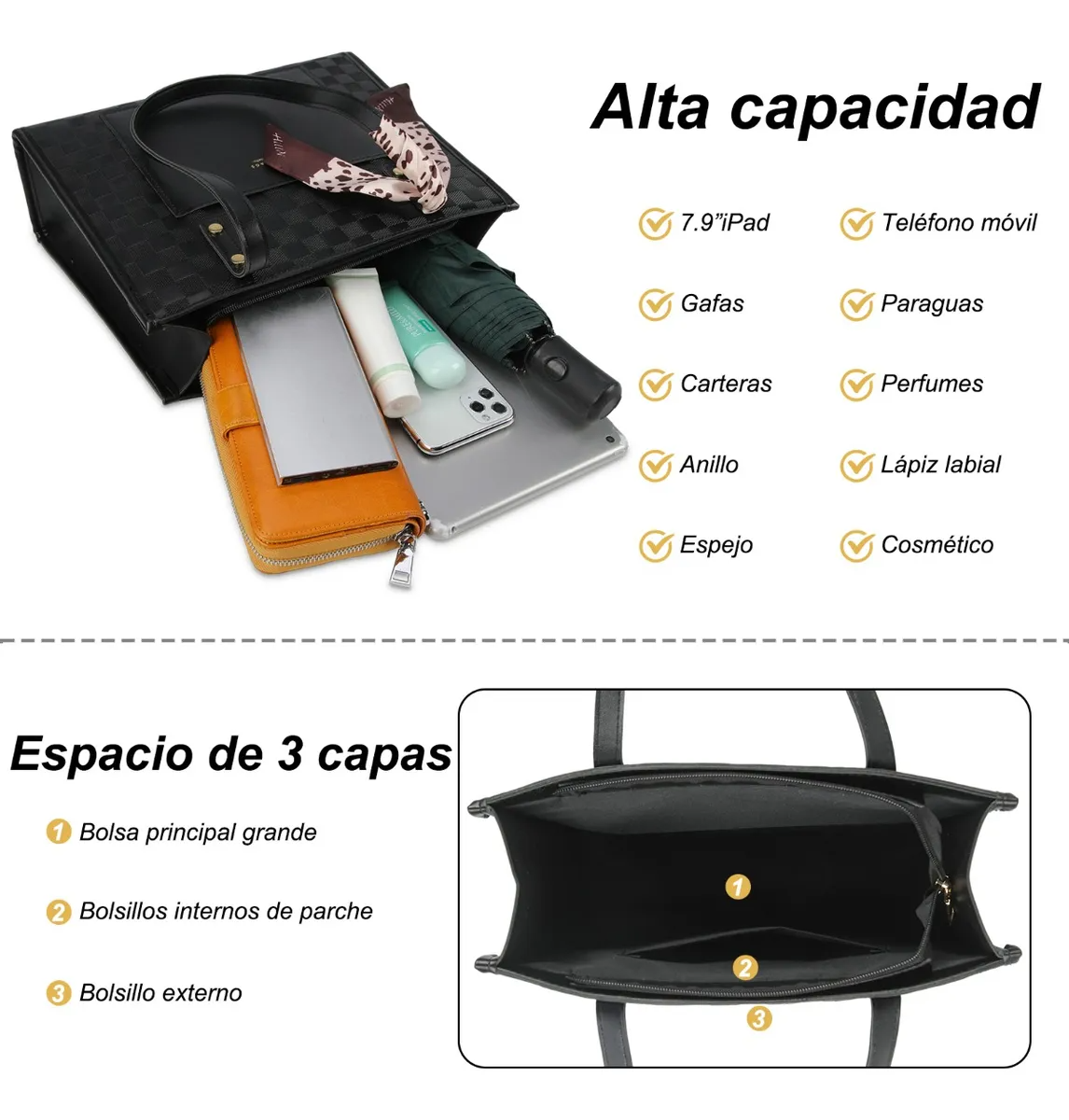 Bolsa Para Mujer Tote Bag Moda Bolsas De Hombro Viaje