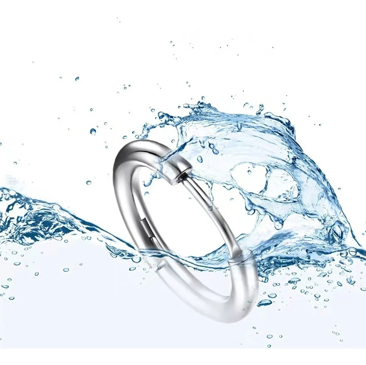 Aretes Piercing de Acero Inoxidable - 2 Pares de Argollas de 10 mm para Hombre, Duraderos y Estilosos