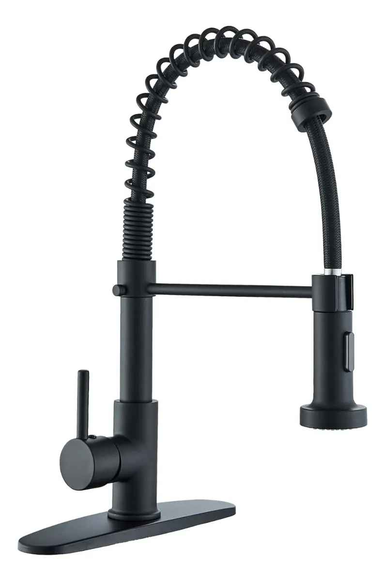 Grifo Mezclador Flexible Para Fregadero De Cocina,negro Mate
