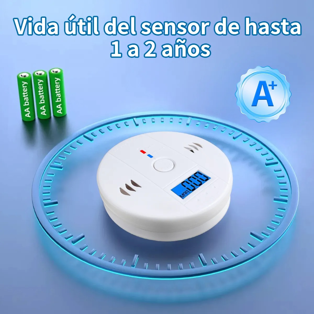 Detector Humo Inalámbrico Y Monoxido Casa Oficina Con Alta Cobertura Y Alarma Con Sonido Detector