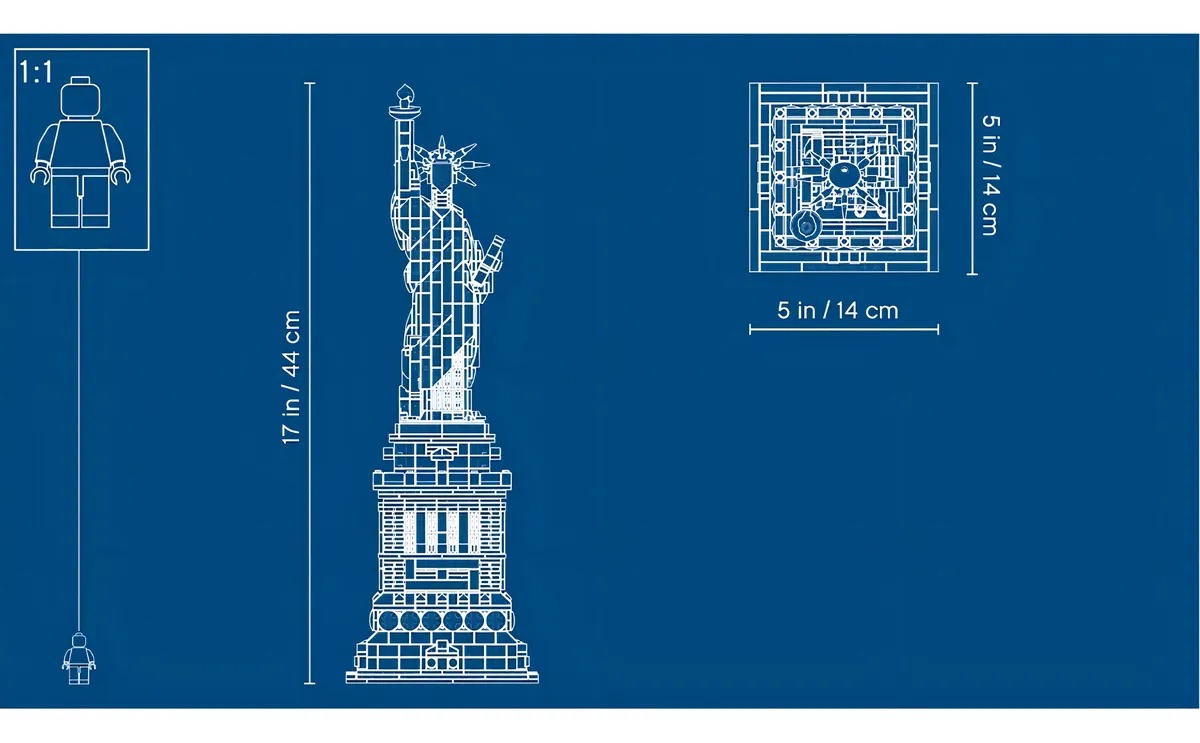 Kit Lego Architecture Estatua De La Libertad 21042 +16 Años
