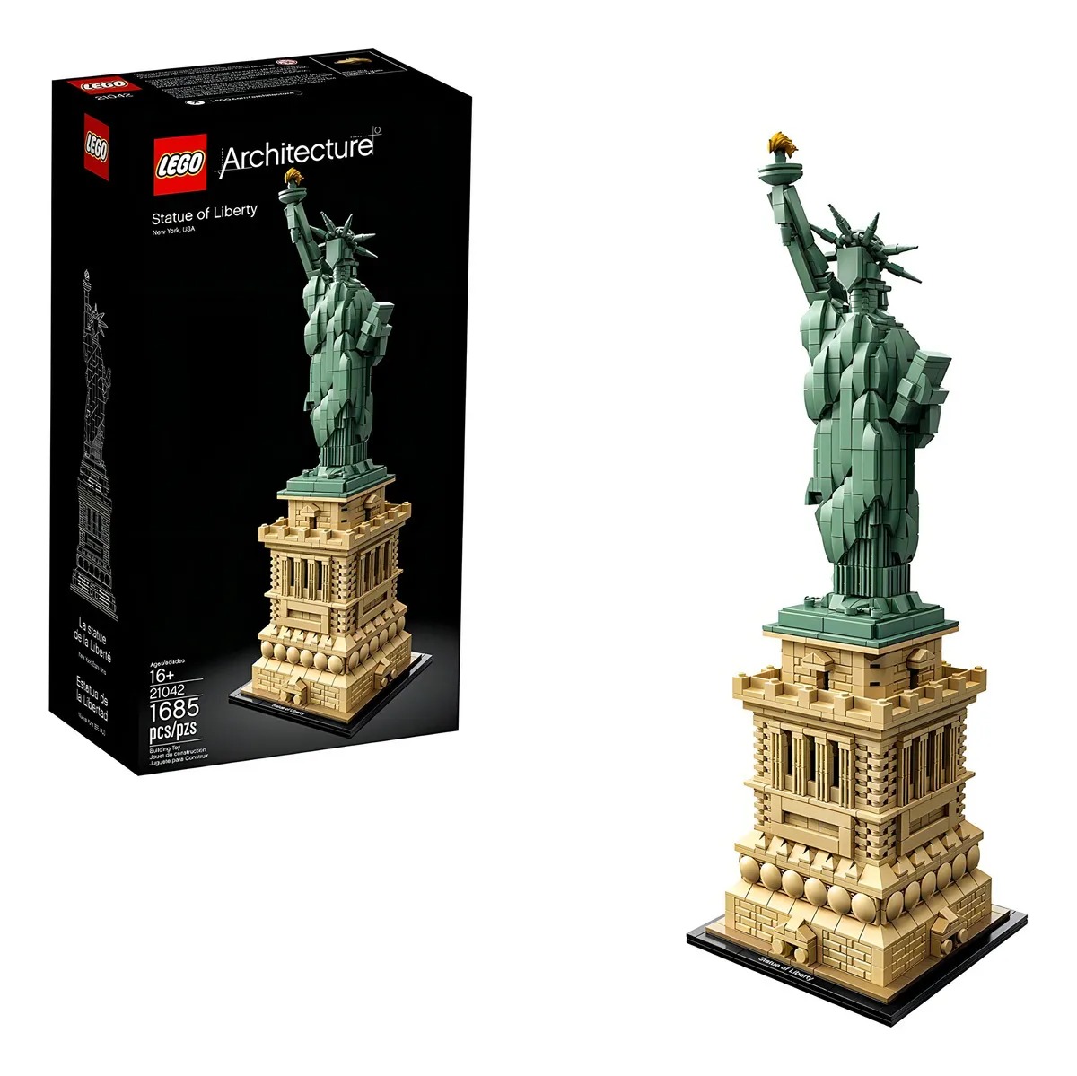 Kit Lego Architecture Estatua De La Libertad 21042 +16 Años
