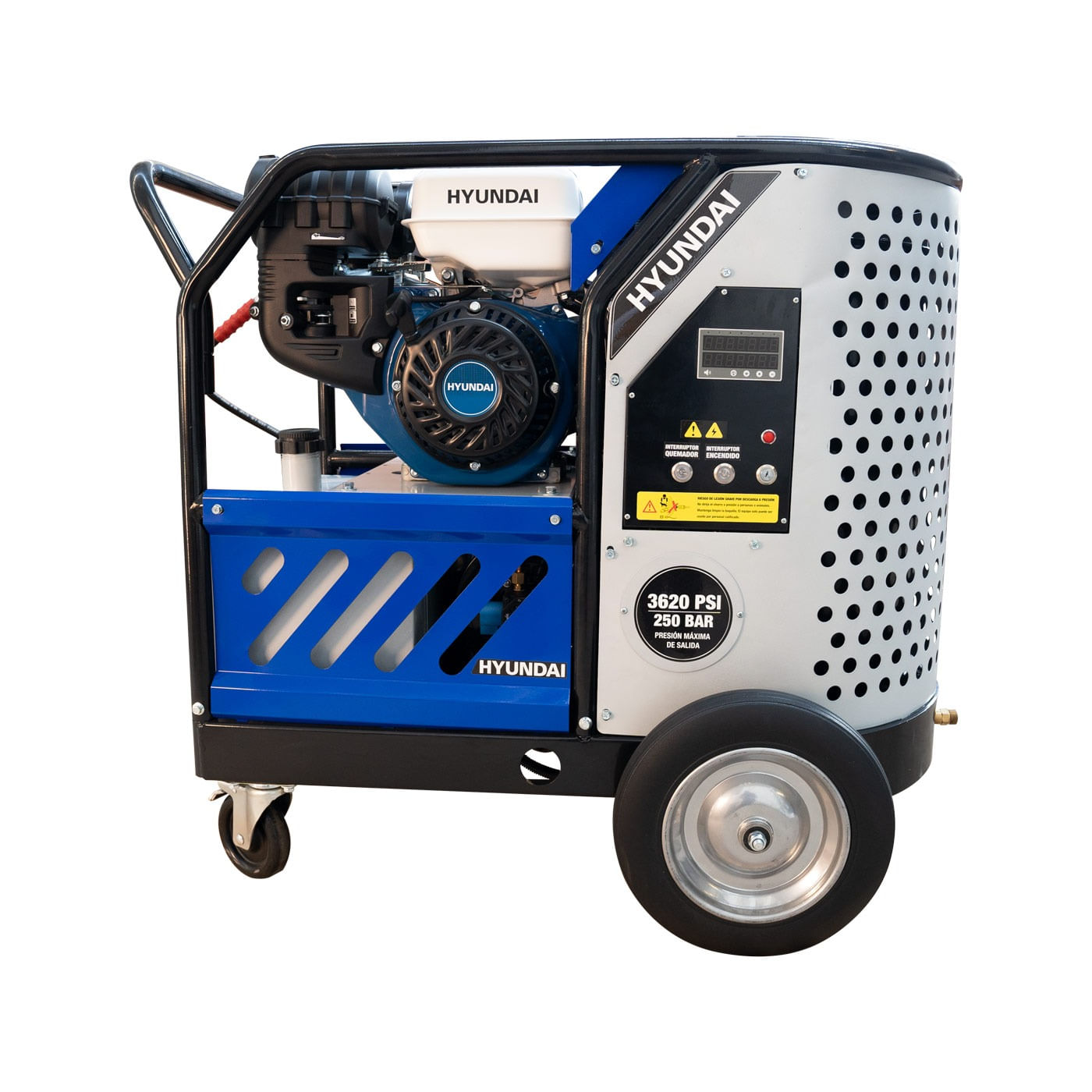 Hidrolavadora Profesional Para Agua Caliente Hyundai C/motor A Gasolina 15.3 Hp 3620 Psi 250 Bar - VULKAN-HY15