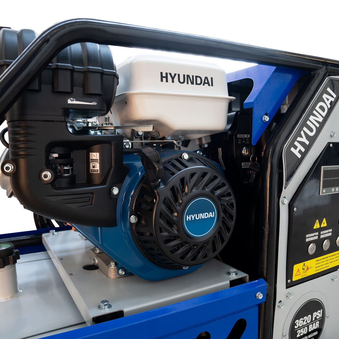 Hidrolavadora Profesional Para Agua Caliente Hyundai C/motor A Gasolina 15.3 Hp 3620 Psi 250 Bar - VULKAN-HY15