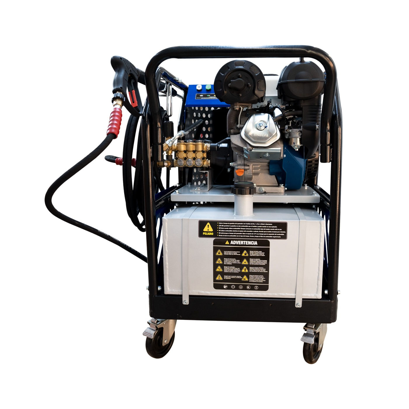 Hidrolavadora Profesional Para Agua Caliente Hyundai C/motor A Gasolina 15.3 Hp 3620 Psi 250 Bar - VULKAN-HY15