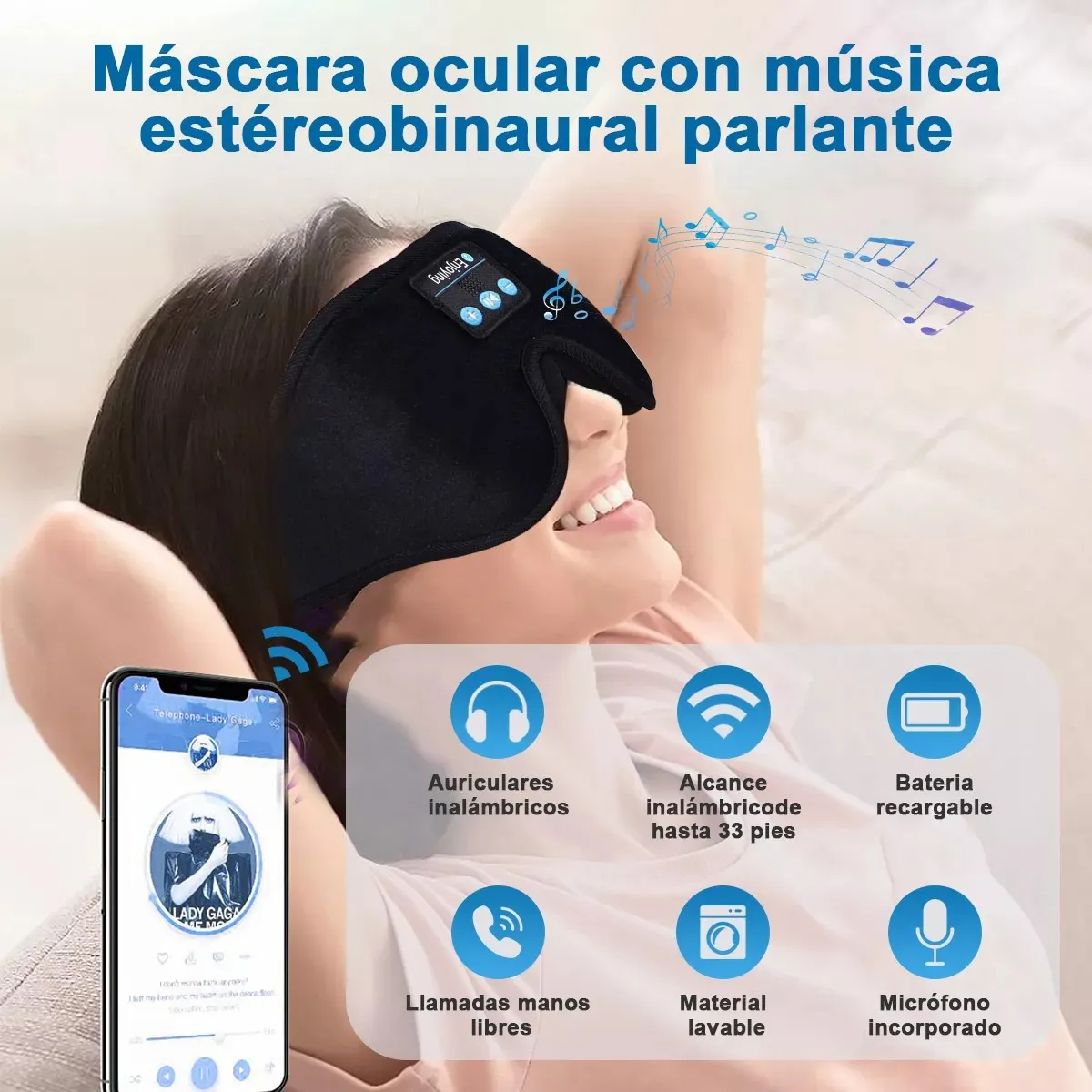 Antifaz Dormir Tapones Para Dormir Gafas Con Bluetooth