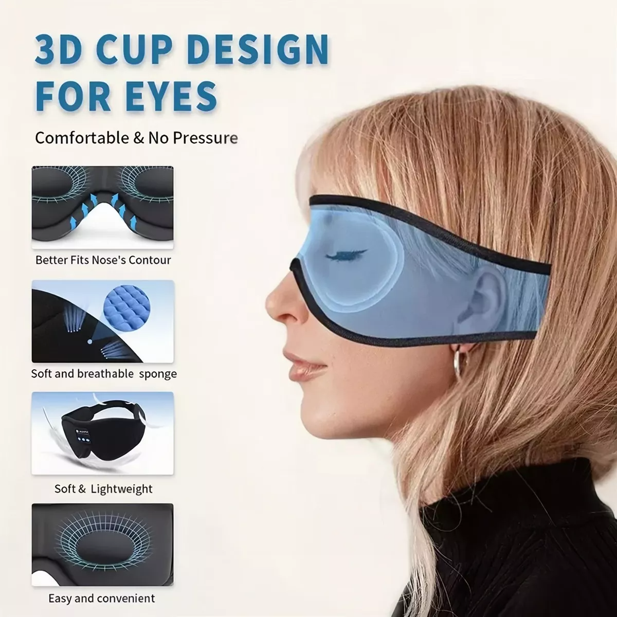 Antifaz Dormir Tapones Para Dormir Gafas Con Bluetooth