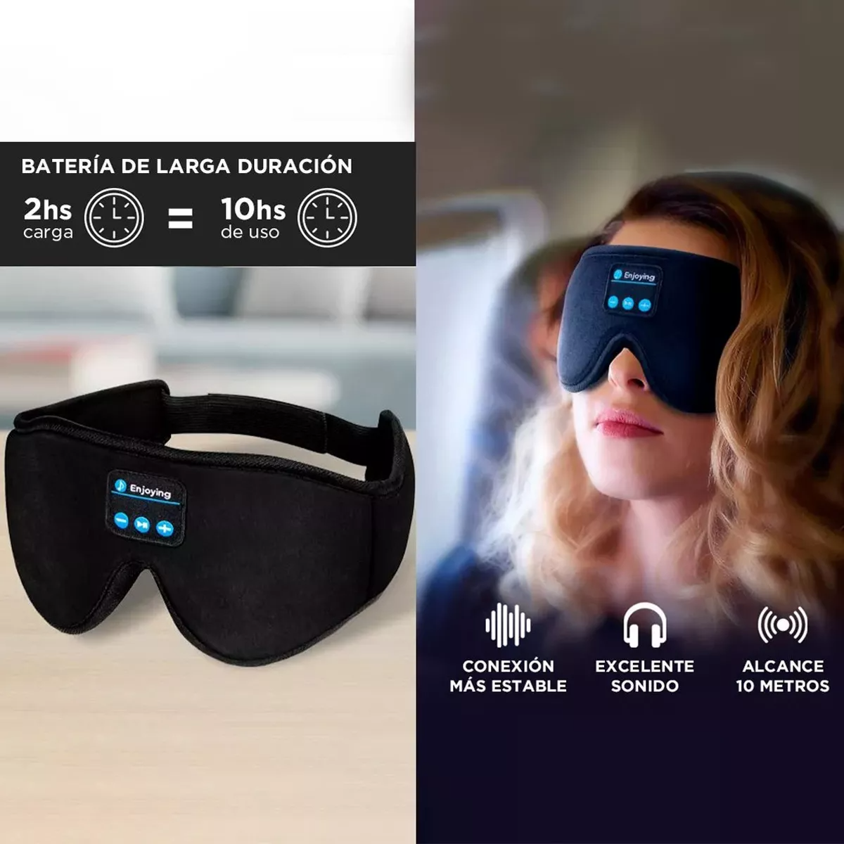 Antifaz Dormir Tapones Para Dormir Gafas Con Bluetooth