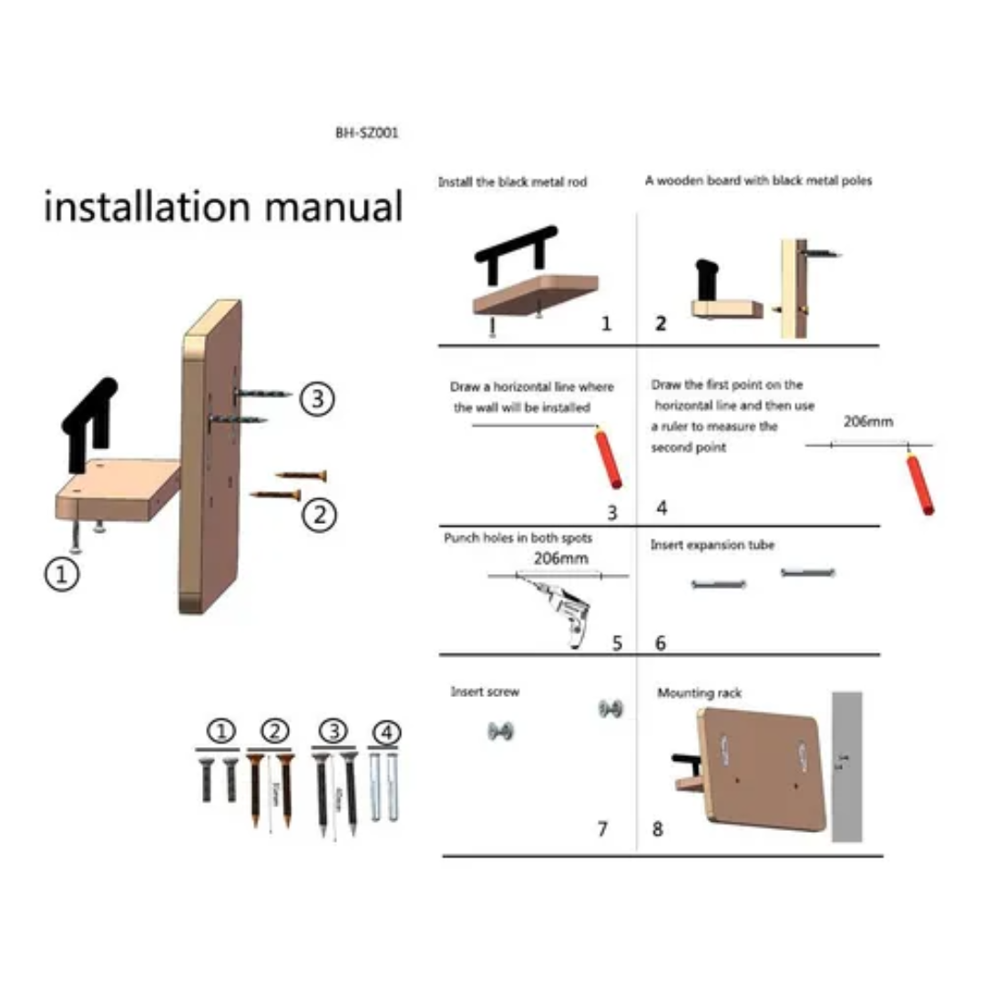 Porta Llaves Rústico de Madera - Montaje en Pared, Organización Elegante y Práctica para tu Hogar