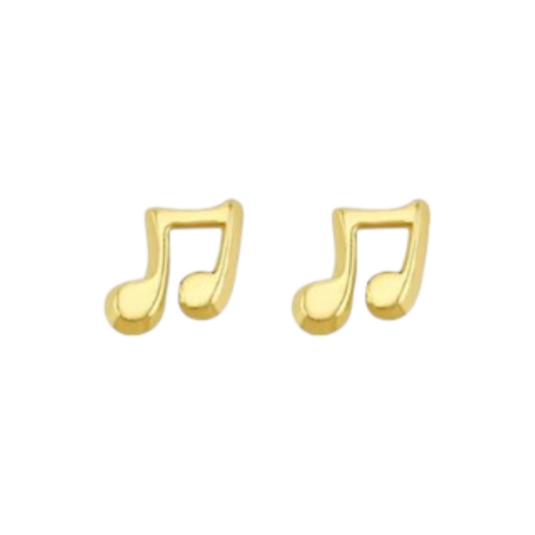 Broquel Nota Musical En Oro De 10 K + Obsequio + Envío.