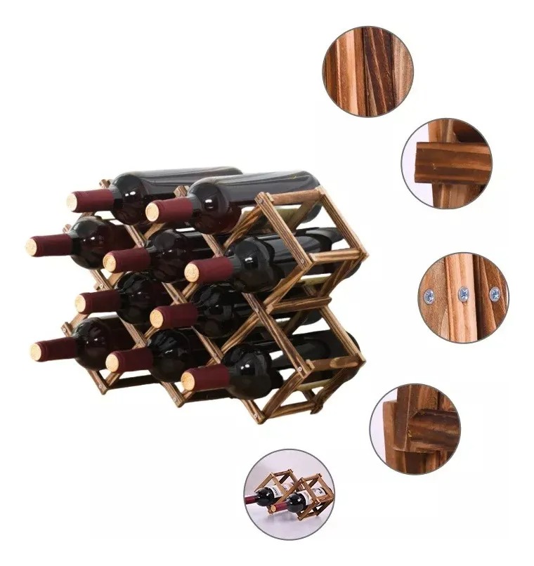 Soportes Para Botellas,porta Vinos De Madera Cava De Vinos