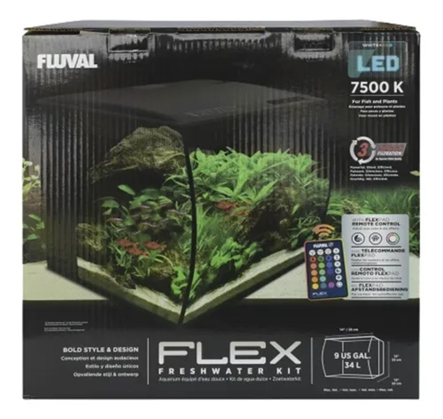 Acuario Fluval Flex Negro 34L  - Hagen