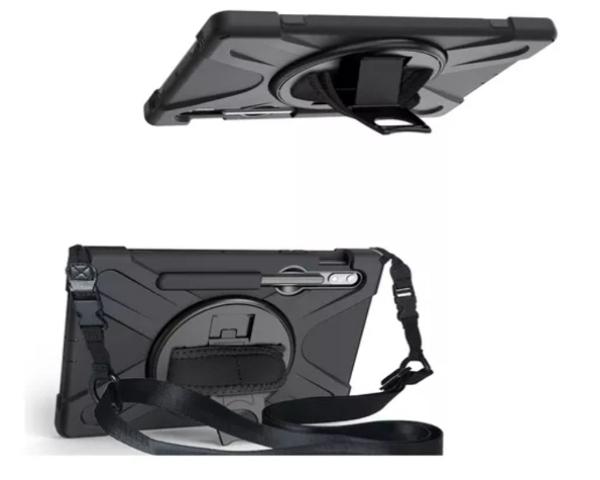 Funda de uso rudo para Samsung Galaxy Tab S10 FE  de 10.9 " case resistente a caidas con correa