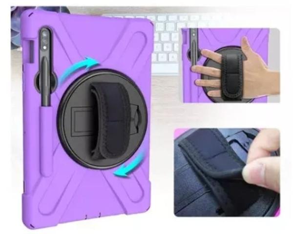 Funda de uso rudo para Samsung Galaxy Tab S10 FE  de 10.9 " case resistente a caidas con correa