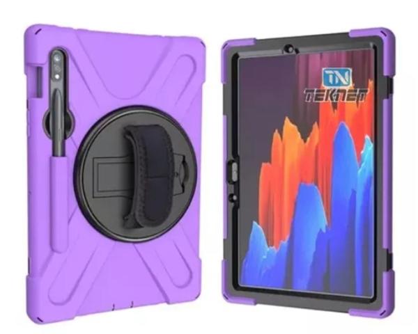 Funda de uso rudo para Samsung Galaxy Tab S10 FE  de 10.9 " case resistente a caidas con correa