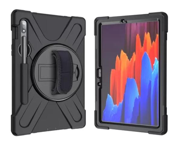 Funda de uso rudo para Samsung Galaxy Tab S10 FE  de 10.9 " case resistente a caidas con correa
