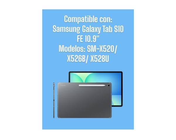 Funda de uso rudo para Samsung Galaxy Tab S10 FE  de 10.9 " case resistente a caidas con correa