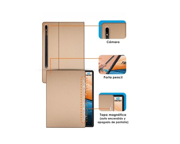 Funda Teknet Folder Magnetica para Samsung Galaxy Tab S10 FE de 10.9"